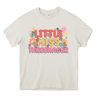Cream little miss threenager Heavy Core Tee - MaliasSmallBusiness