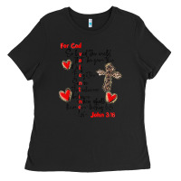 Black for god so loved the world Ladies Tee - MaliasSmallBusiness