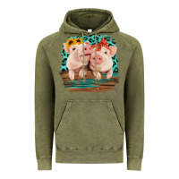 Vintage Olive Cute Couple Pigs Vintage Hoodie - Bettercallsaul