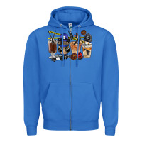 True Royal Police Coffee Cups Zipper Hoodie - FaDigitalArtStudio