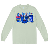 Matcha Colon Cancer coffee cups blue ribbon Long Sleeve Tee - NancyCooperArtShop