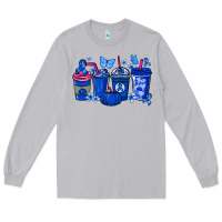Moon Dust Colon Cancer coffee cups blue ribbon Long Sleeve Tee - NancyCooperArtShop
