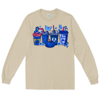 Mushroom Colon Cancer coffee cups blue ribbon Long Sleeve Tee - NancyCooperArtShop