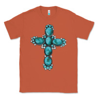 Copper western Gemstone cross Classic Tee - Artiststas