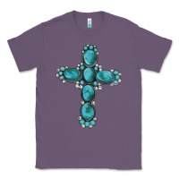 Lavender western Gemstone cross Classic Tee - Artiststas