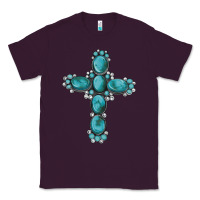 Plum western Gemstone cross Classic Tee - Artiststas