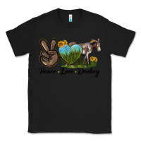 Black Peace Love Donkey Classic Tee - LillyAllenDesigns