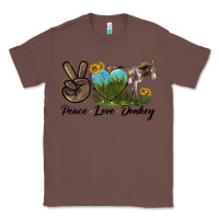 Chestnut Peace Love Donkey Classic Tee - LillyAllenDesigns
