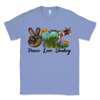 Colony Blue Peace Love Donkey Classic Tee - LillyAllenDesigns