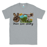 Heather Grey Peace Love Donkey Classic Tee - LillyAllenDesigns