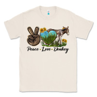 Natural Peace Love Donkey Classic Tee - LillyAllenDesigns