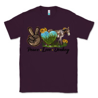 Plum Peace Love Donkey Classic Tee - LillyAllenDesigns