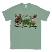 Sage Peace Love Donkey Classic Tee - LillyAllenDesigns