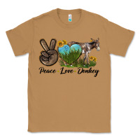 Toasted Coconut Peace Love Donkey Classic Tee - LillyAllenDesigns