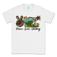 White Peace Love Donkey Classic Tee - LillyAllenDesigns