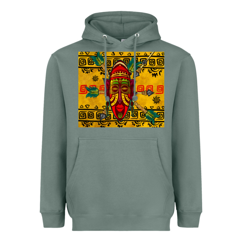 African Mask Tumbler Heavyweight Hoodie by BundleAndBundleShop | Teevron