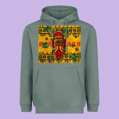 African Mask Tumbler Heavyweight Hoodie Designed By Bundleandbundleshop
