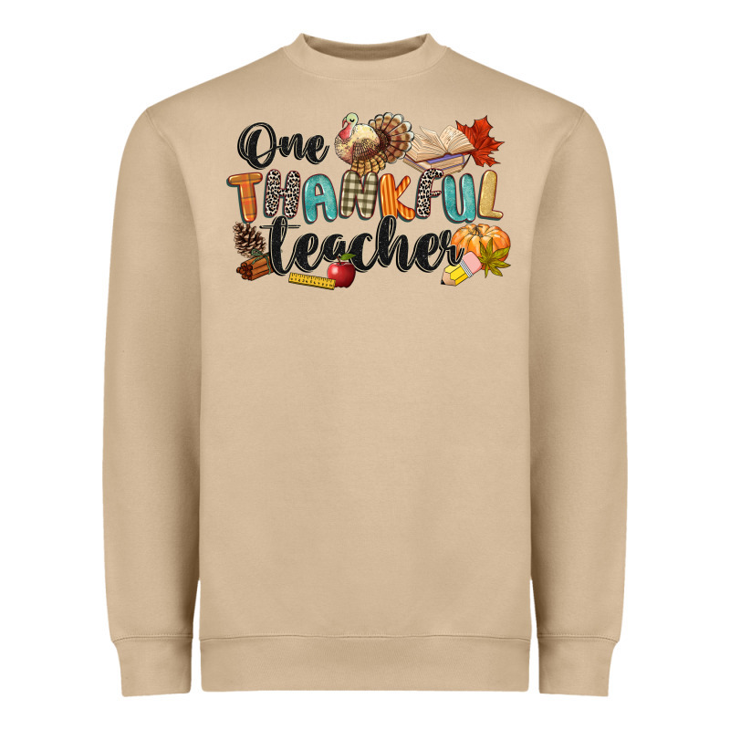One Thankful Teacher Heavyweight Sweatshirt by CowGirlArtShop | Teevron