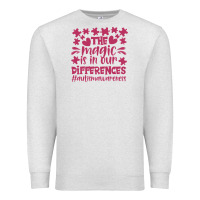 Oatmeal Heather the magic is in our diference Premium Sweatshirt - CowhideDigitalArt