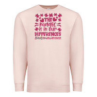 Pale Pink the magic is in our diference Premium Sweatshirt - CowhideDigitalArt
