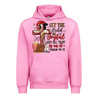 Fuchsia Pink let the field be joyful and all that is in it Urban Hoodie - Artiststas