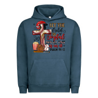 Pigment Midnight Navy let the field be joyful and all that is in it Urban Hoodie - Artiststas