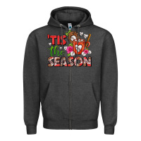 Charcoal Heather tis the season baseball coffee mug Zipper Hoodie - FaDigitalArtStudio