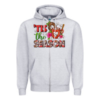 Heather Grey tis the season baseball coffee mug Zipper Hoodie - FaDigitalArtStudio
