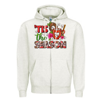 Oatmeal Heather tis the season baseball coffee mug Zipper Hoodie - FaDigitalArtStudio