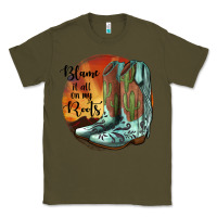 Army Green Blame It All On My Roots Classic Tee - JahusDesignShop