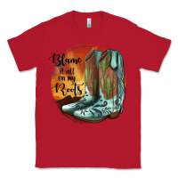 Red Blame It All On My Roots Classic Tee - JahusDesignShop