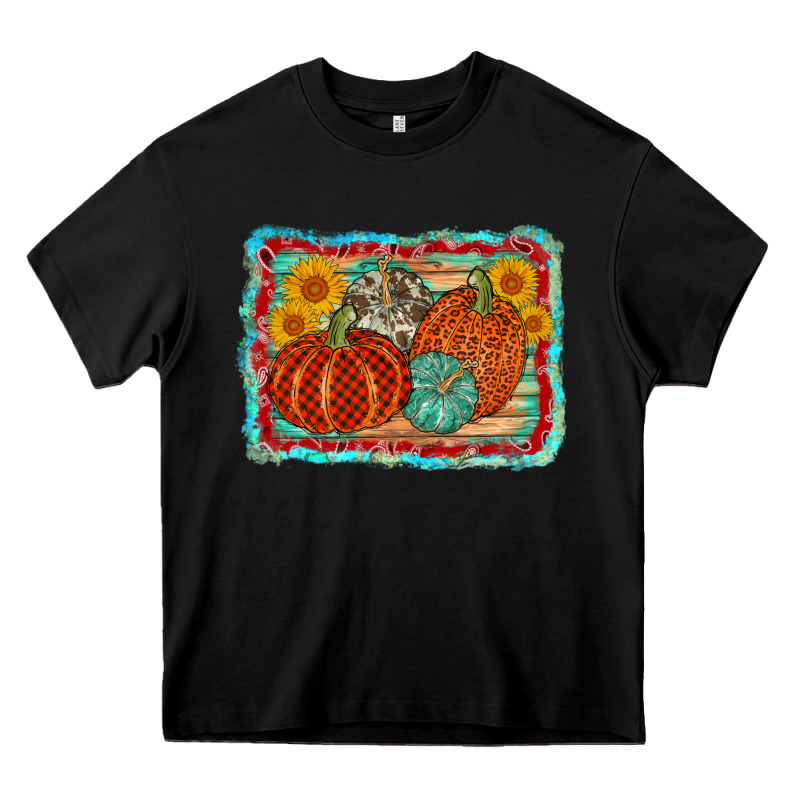 Pumpkin Sunflower Heavy Core Tee by AdoDesignShop | Teevron