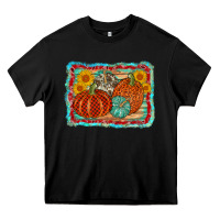 Black pumpkin sunflower Heavy Core Tee - AdoDesignShop