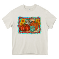 Cream pumpkin sunflower Heavy Core Tee - AdoDesignShop