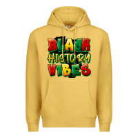 Antique Gold black history vibes Premium Hoodie - FaDigitalArtStudio