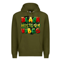 Army Green black history vibes Premium Hoodie - FaDigitalArtStudio