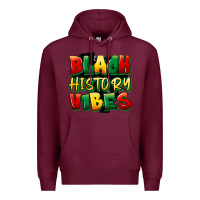 Burgundy black history vibes Premium Hoodie - FaDigitalArtStudio