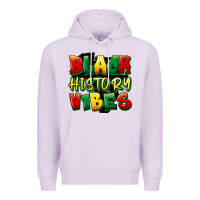 Lilac black history vibes Premium Hoodie - FaDigitalArtStudio