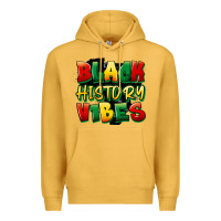 Mustard black history vibes Premium Hoodie - FaDigitalArtStudio