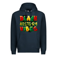 Navy black history vibes Premium Hoodie - FaDigitalArtStudio