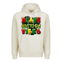 Oatmeal Heather black history vibes Premium Hoodie - FaDigitalArtStudio