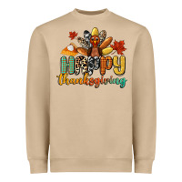 Mushroom happy thanksgiving Heavyweight Sweatshirt - CowGirlArtShop