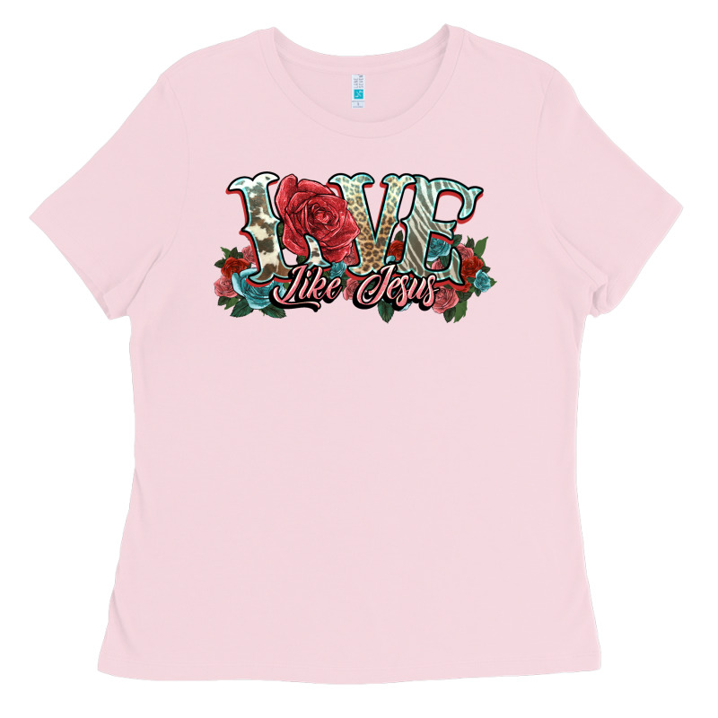 Love Like Jesus Roses Ladies Tee by NancyCooperArtShop | Teevron