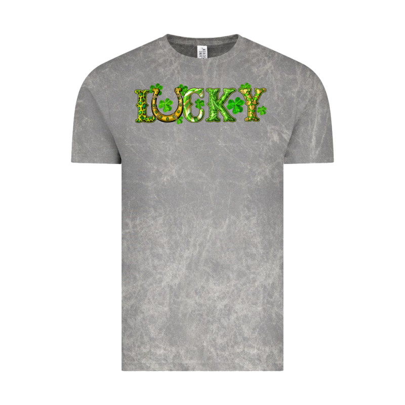 St. Patrick's Day Lucky With Clovers And Horseshoe Vintage Tee by RanaPortraitStore | Teevron