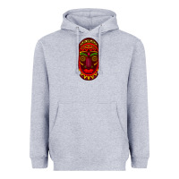 Heather Grey african masks 3 Heavyweight Hoodie - BundleAndBundleShop