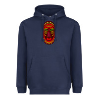 Navy african masks 3 Heavyweight Hoodie - BundleAndBundleShop