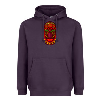 Plum african masks 3 Heavyweight Hoodie - BundleAndBundleShop