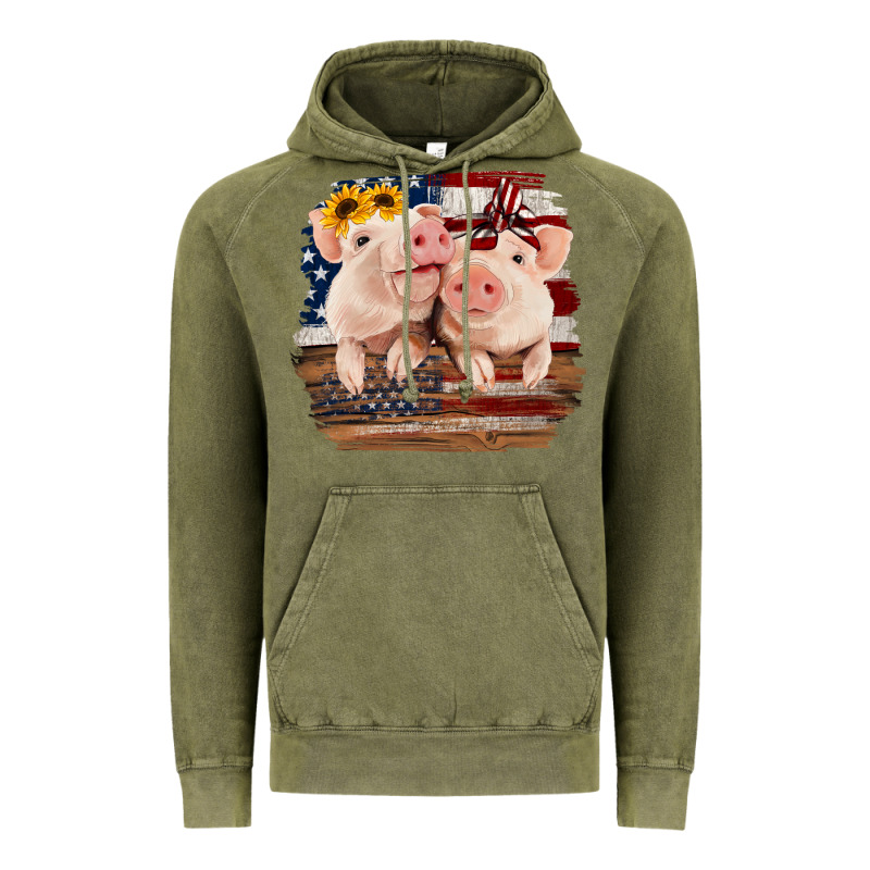 Cute Couple American Pigs Vintage Hoodie by Bettercallsaul | Teevron