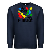 Navy the magic is in our differences Premium Sweatshirt - CowhideDigitalArt
