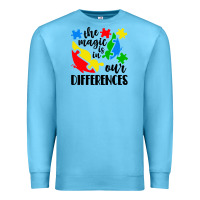 Ocean Blue the magic is in our differences Premium Sweatshirt - CowhideDigitalArt